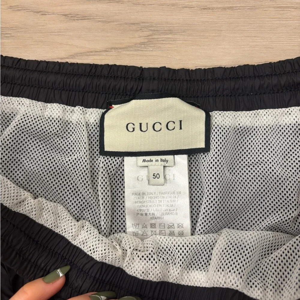 Gucci Navy Logo Stripe‎ Swim Shorts